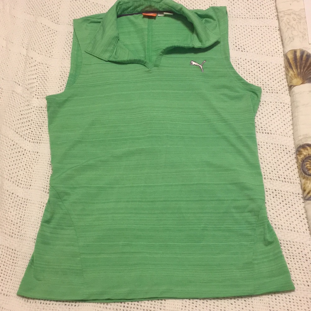Sleeveless Green Polo